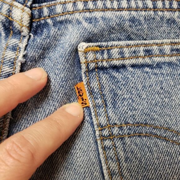 Vintage Orange tab Levis 619 Jeans 80s Canadian made - Picture 7 of 16